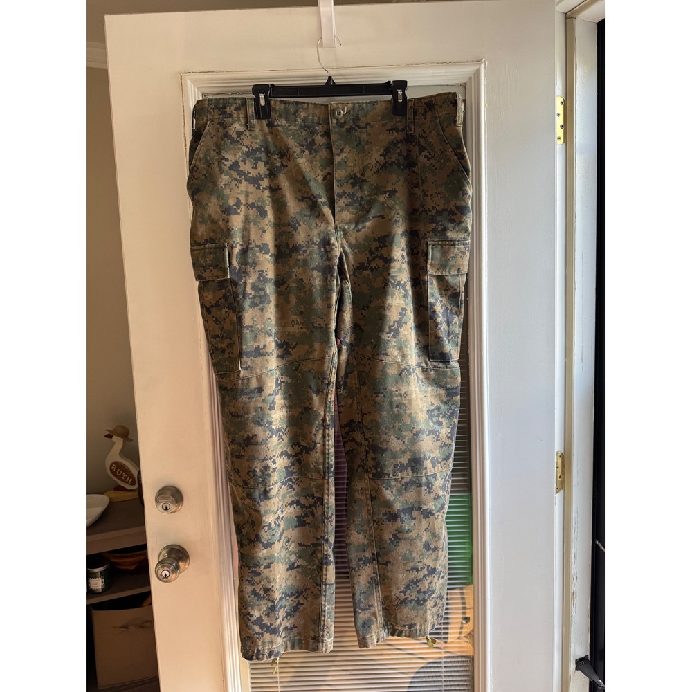 TRU-SPEC Cargo Pants Mens XL Green Digital Camo Tactical MARPAT Utility